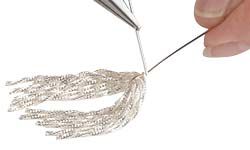 Lengths of wire secured with wire
